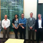 From L to R: Rachel Rice, Dr. Mike Mulligan, Kristin Matulich, Dr. Randal Berg, Dr. Jason Gersting, and Dr. Dan Gil at 2013 career panel hosted by ReMIND.